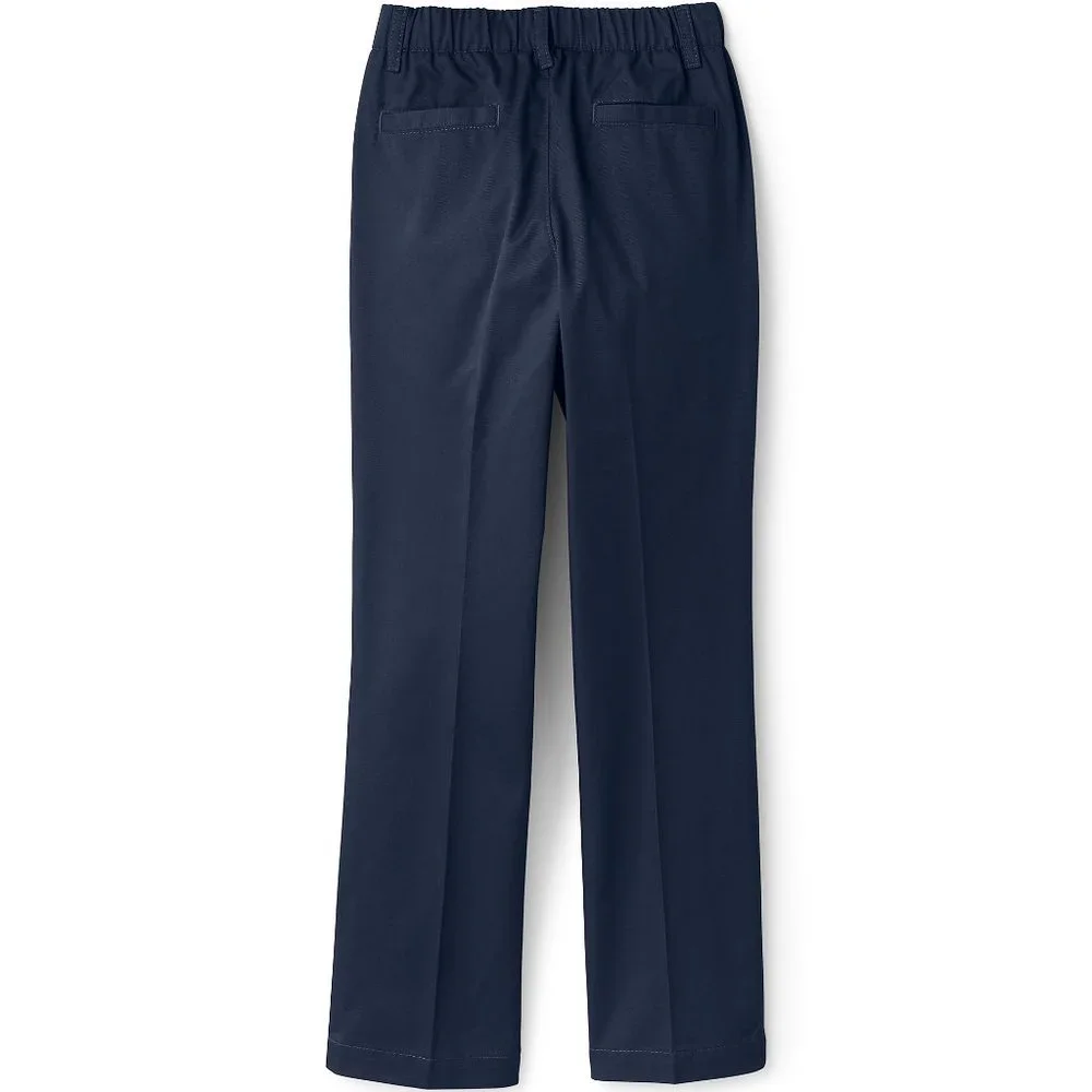 Lands' End School Uniform Girls Elastic Waist Pull-On Chino Pants, NWT